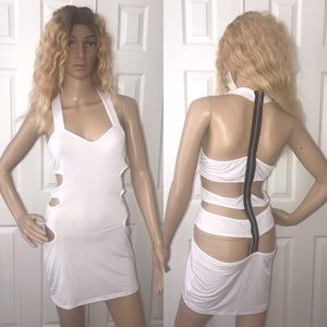 White halter dress